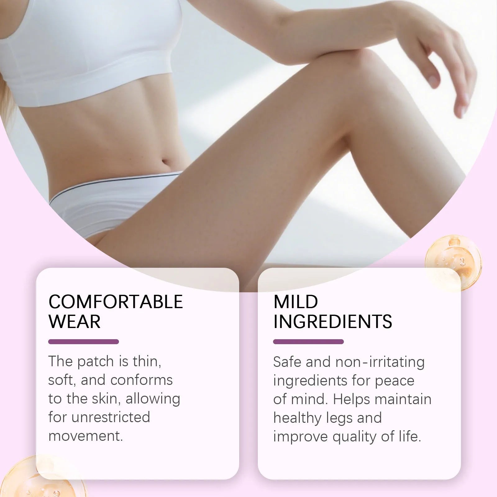 12-piece leg care patch set with plant-based ingredients for nourishing massage treatment
