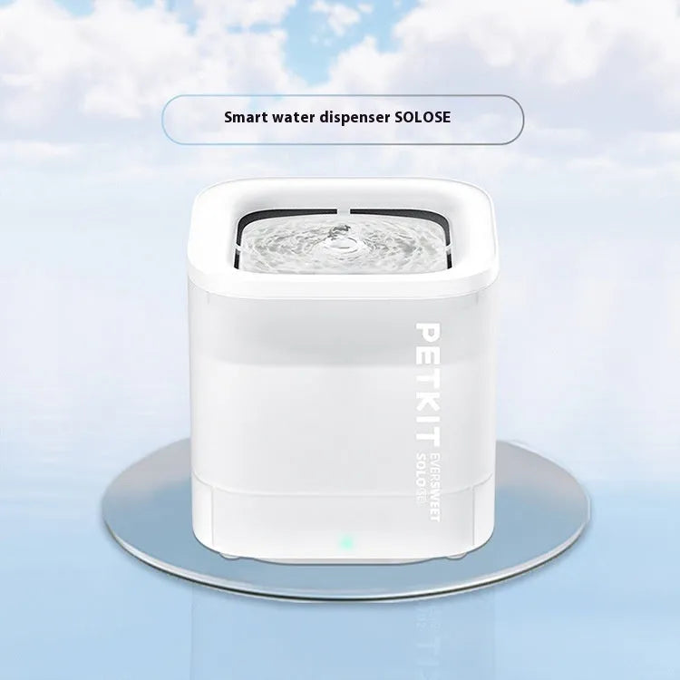 Smart pet water dispenser wireless loop filter with included host, filter element, and adapter for dogs and cats