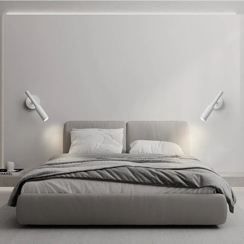 Modern simplicity wrought iron wall reading lamp 100x230mm black finish