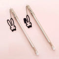 Paper crane rabbit pendant gel pen with fine 0.38mm tip, plastic body, 17cm length, white paper crane option