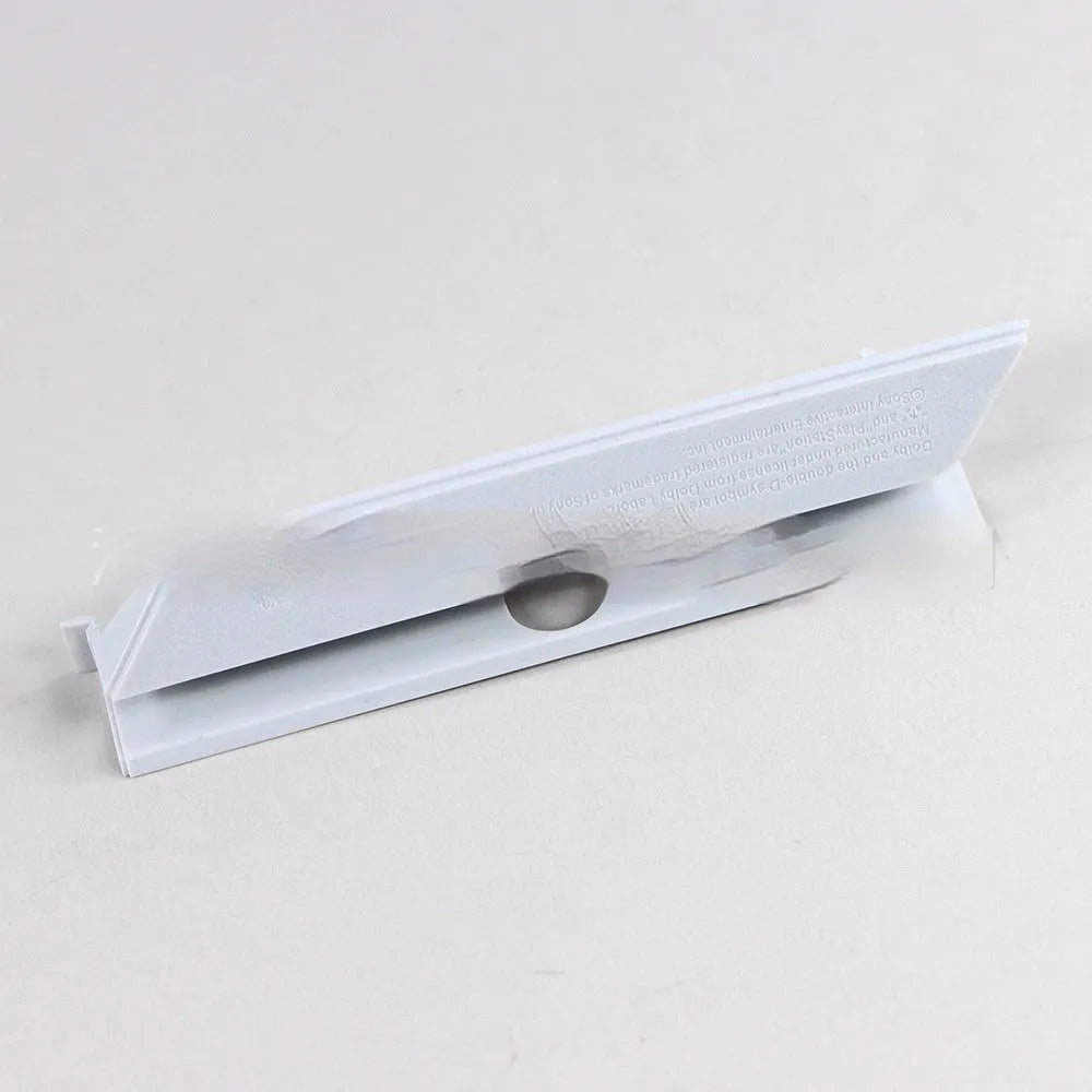 Black plastic hard drive baffle cover for desktop PC cases with mounting screw holes