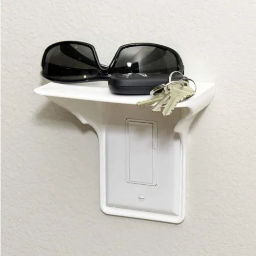 White polypropylene plastic socket rack organiser for tool storage, dimensions 14cm by 10cm by 15cm.
