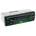 Car radio MP3 player with Bluetooth, USB slot, AUX input, and LCD display panel for 12V vehicles