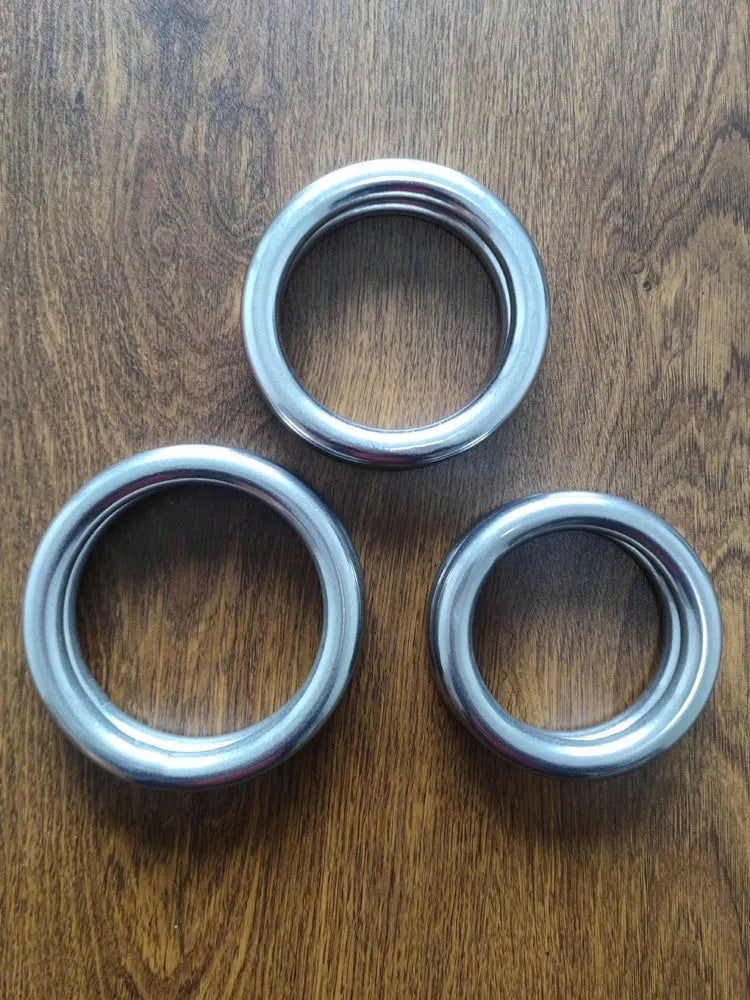 Iron Arm Skill Wing Chun carbon steel training ring showing three available sizes