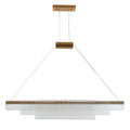 Modern glass pendant lamp with iron body for restaurant and bar lighting in three lengths
