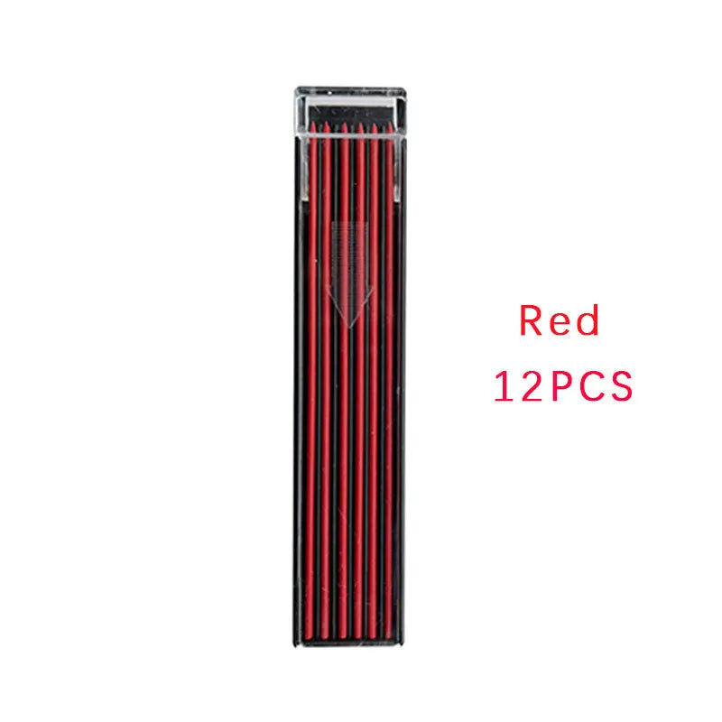 Box of 12 coloured 0.5mm mechanical pencil refills for drawing and painting