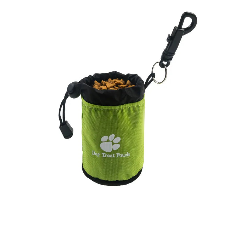 Mini nylon pet snack training bag in four colour options for dog treat storage