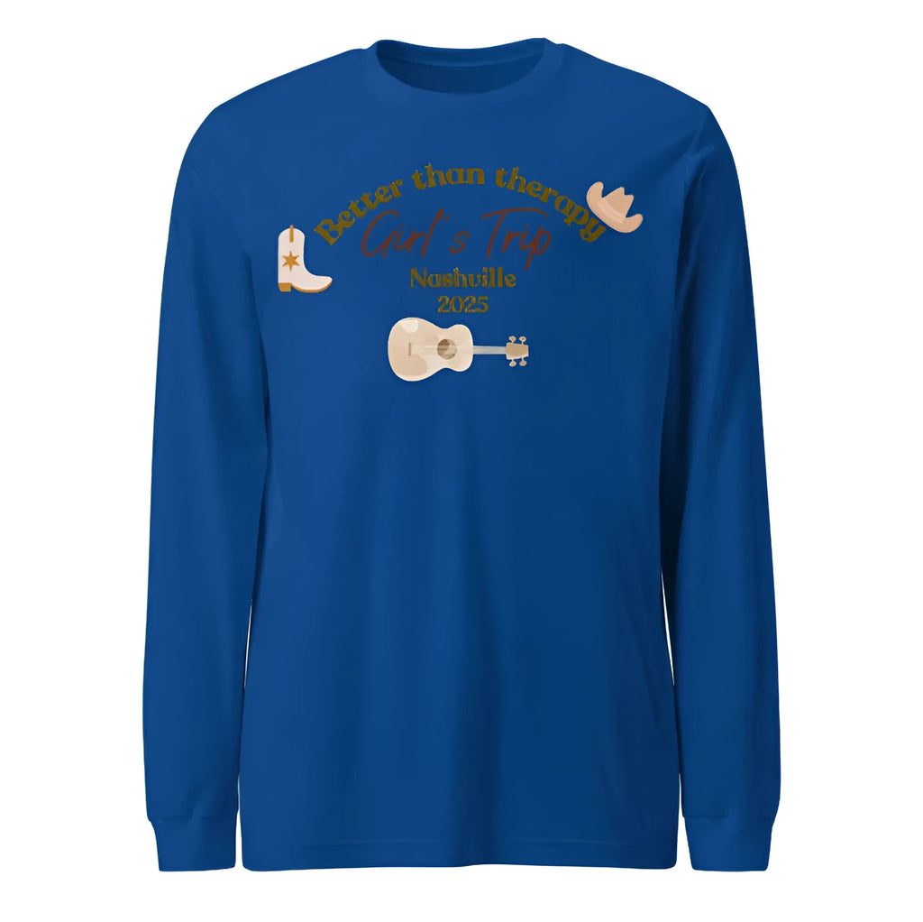 Blue men's loose fit round neck polyester sweater with printed patterns in Japanese Korean casual style
