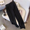 Loose-fit women's polyester blouse in a slimming temperament commute style.