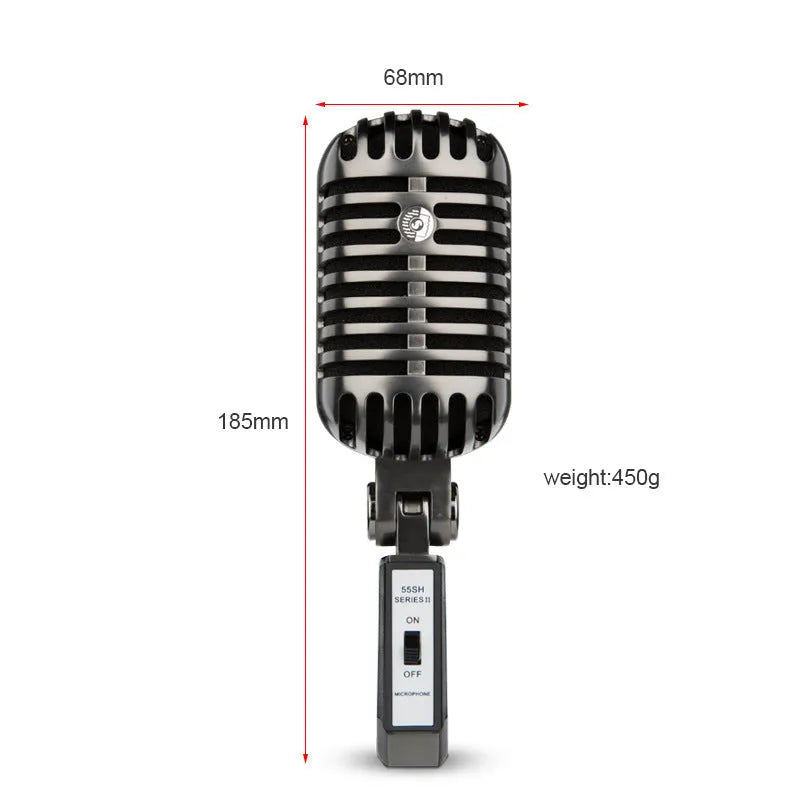 Retro condenser microphone with wireless capability for K song and studio recording in colour FG2