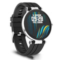 Smart watch blood pressure bracelet with heart rate monitoring, 1.3 inch screen, silicone strap, black colour
