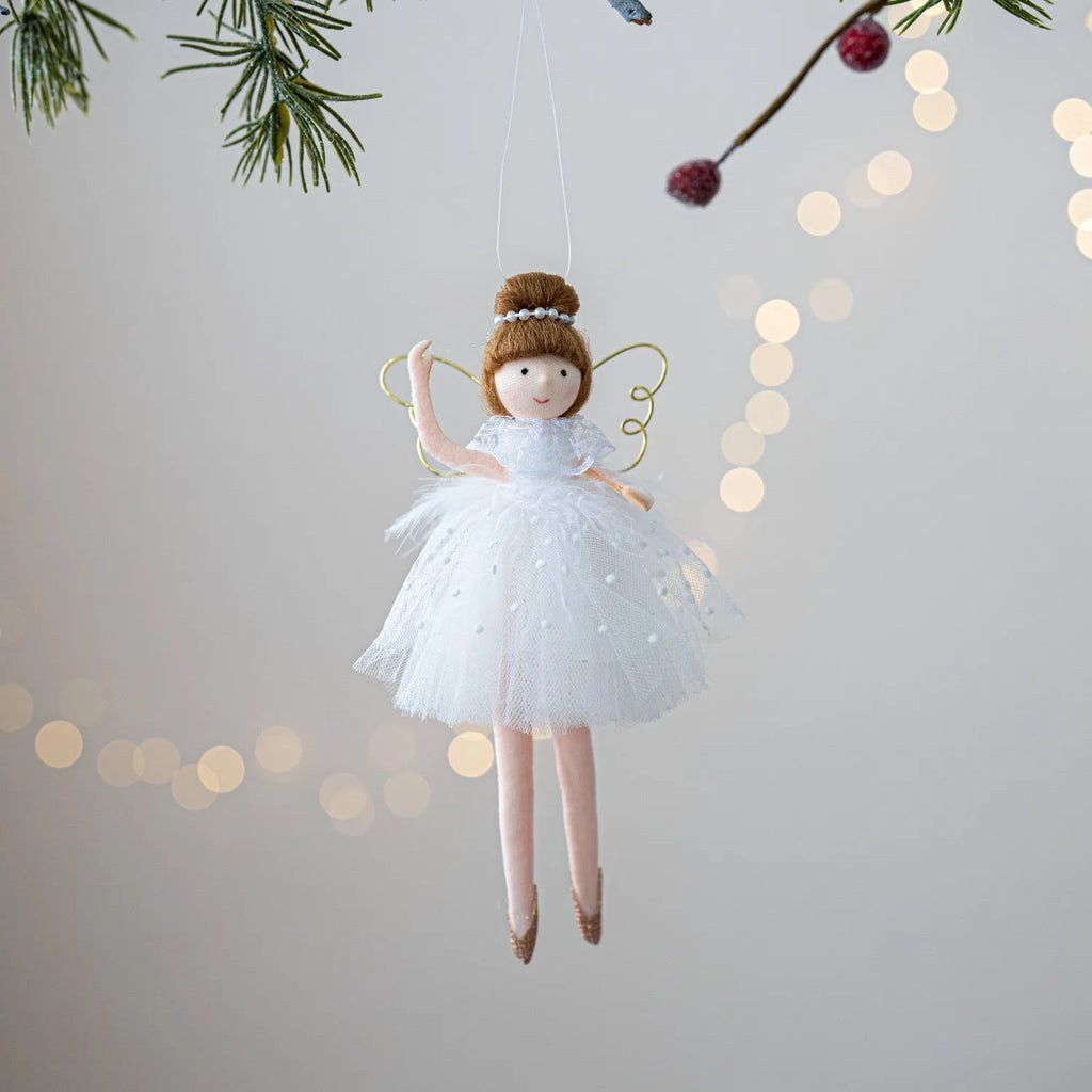 Pink cloth plush ballet girl angel doll pendant keychain accessory