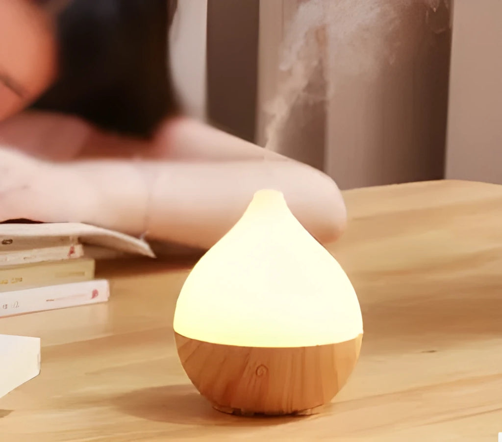 Asakusa wood grain finish vase-shaped aroma diffuser with 100ml water tank capacity