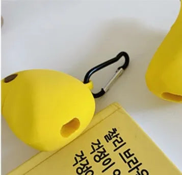 Banana yellow silicone protective cover for compatible Apple AirPods Pro wireless earphones