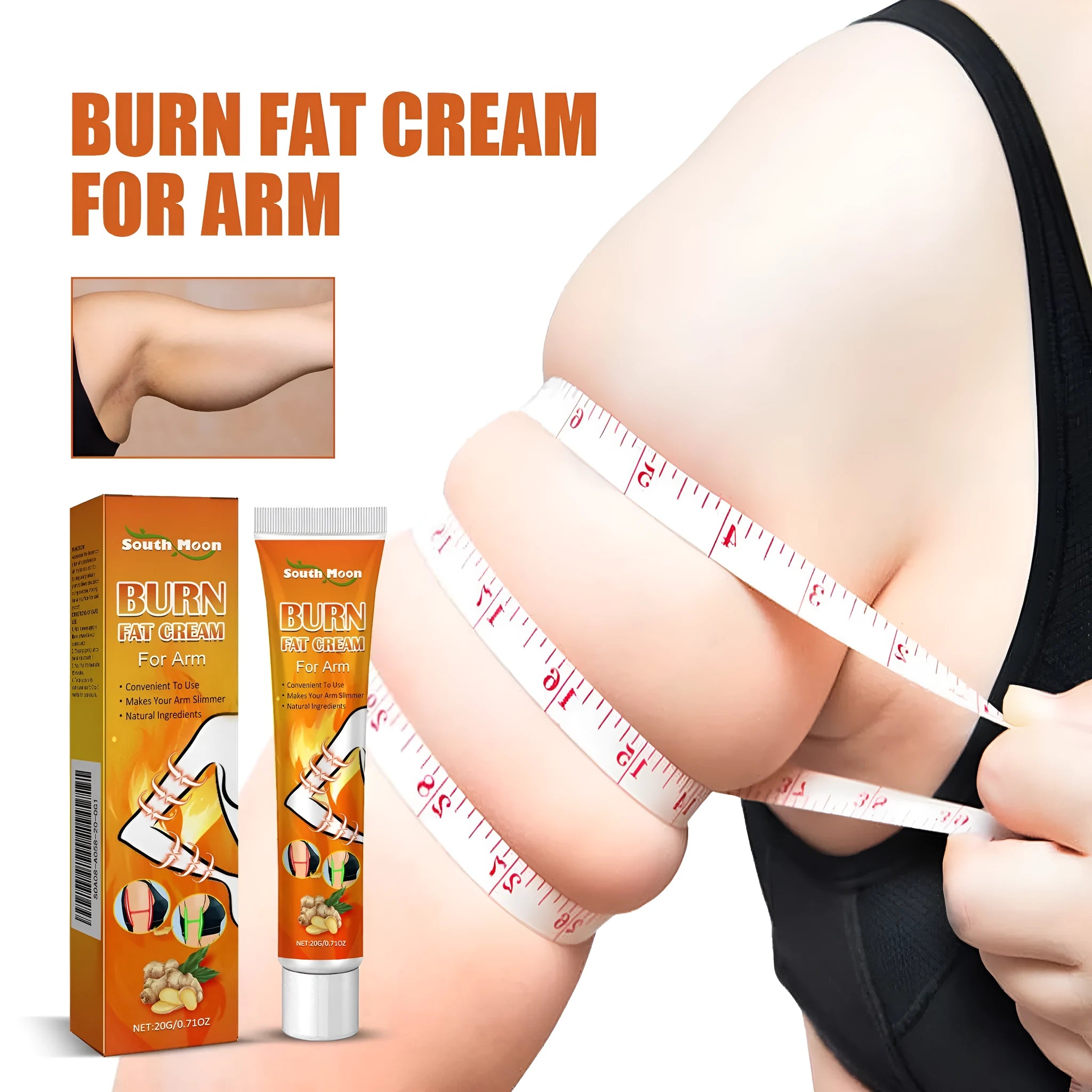 Body care cream arm bye-bye meat firming massage cream 20g tube with peppermint oil and ginger
