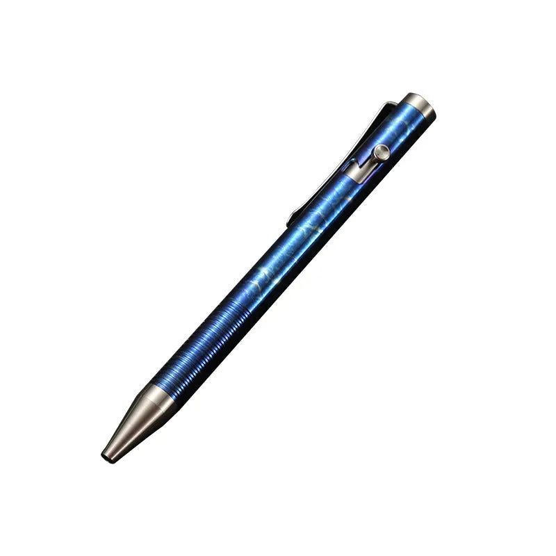 Titanium alloy gun bolt handle ball pen in phantom colour with 122mm length