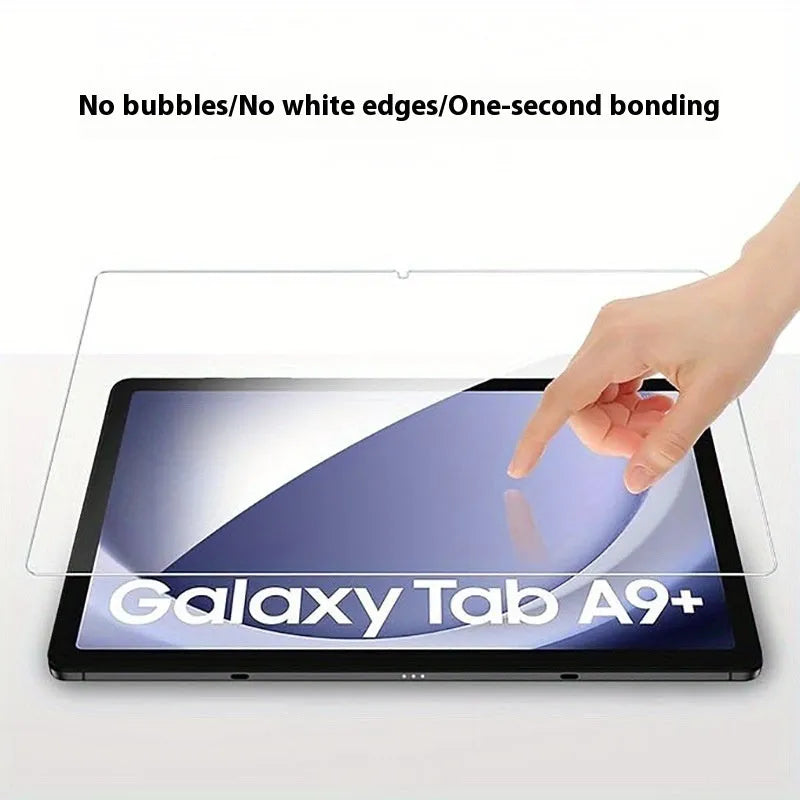 Tempered glass screen protector for Samsung Galaxy tablet with anti-fingerprint coating