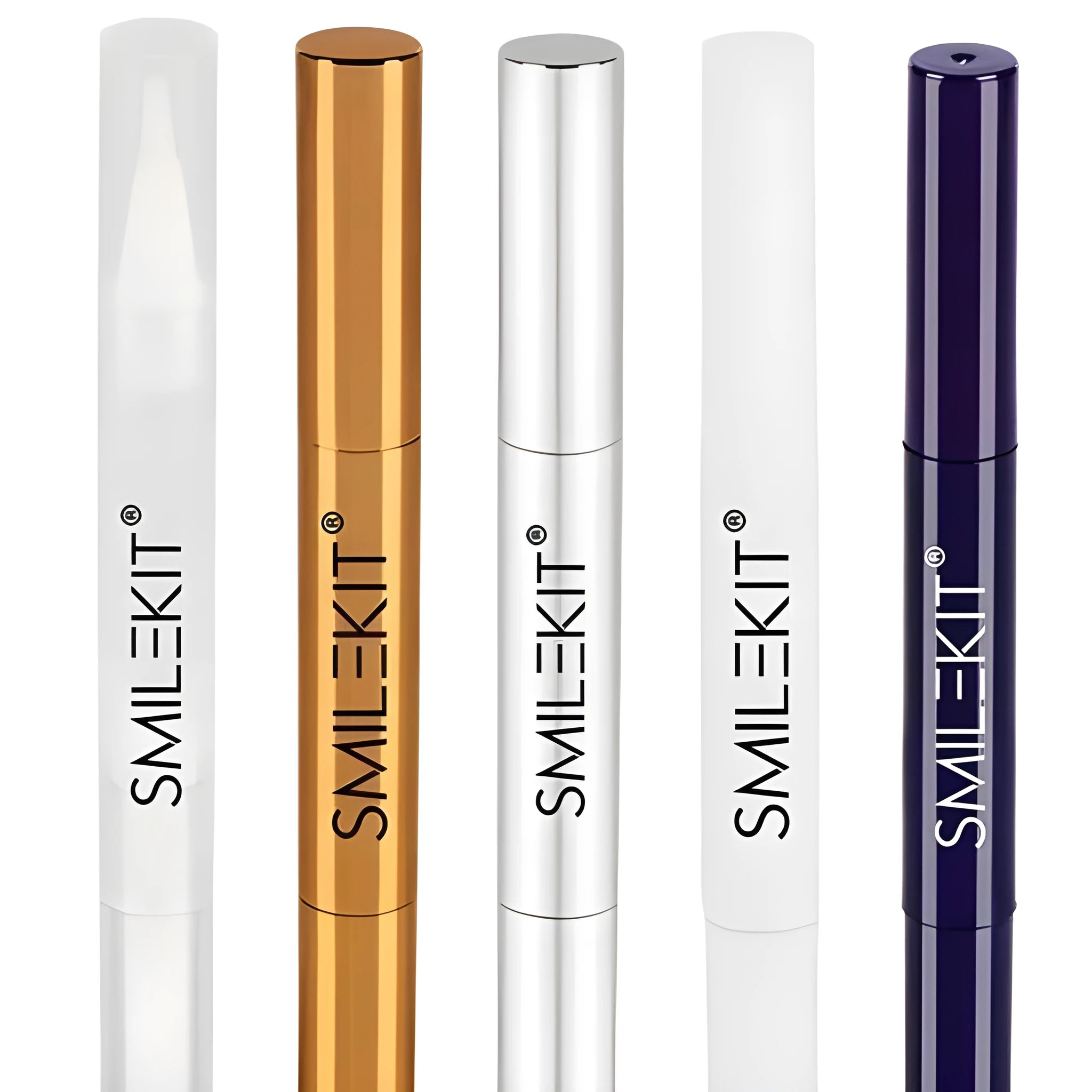 Teeth whitening pen with toothbrush cleaner gel in aluminium case, multi-colour options, adult use