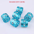 Hollow jeweled aluminum hair ring in seven colours for unisex wig decoration