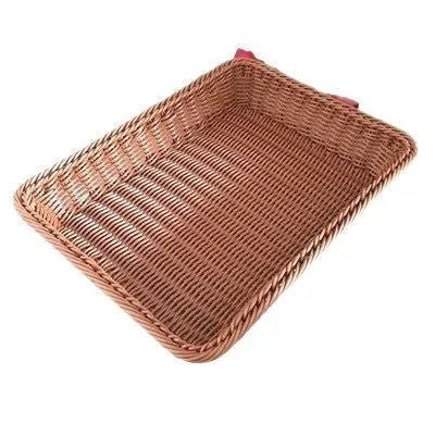 PP plastic woven storage basket in brown, 50x40x70cm, for snacks and household items