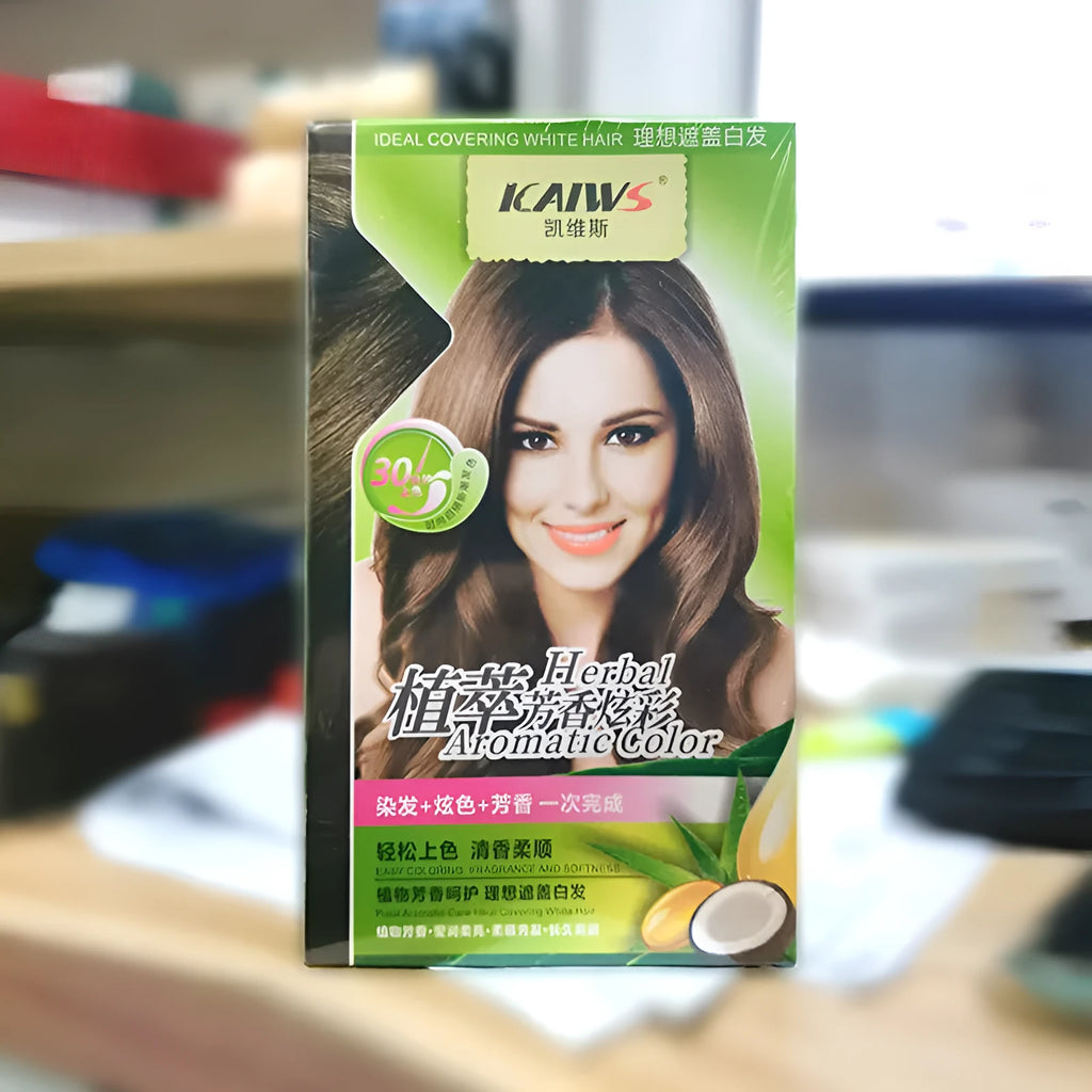 Plant Aromatic Soft Luster Mild Hair Colour Cream in chestnut brown shade, 120mlX2 pack