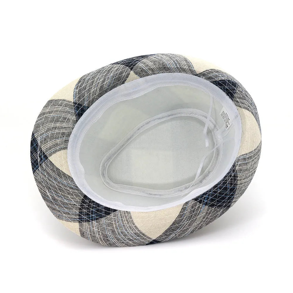 Blue bell crown polyester sun hat with 4.5cm brim for outdoor sun protection