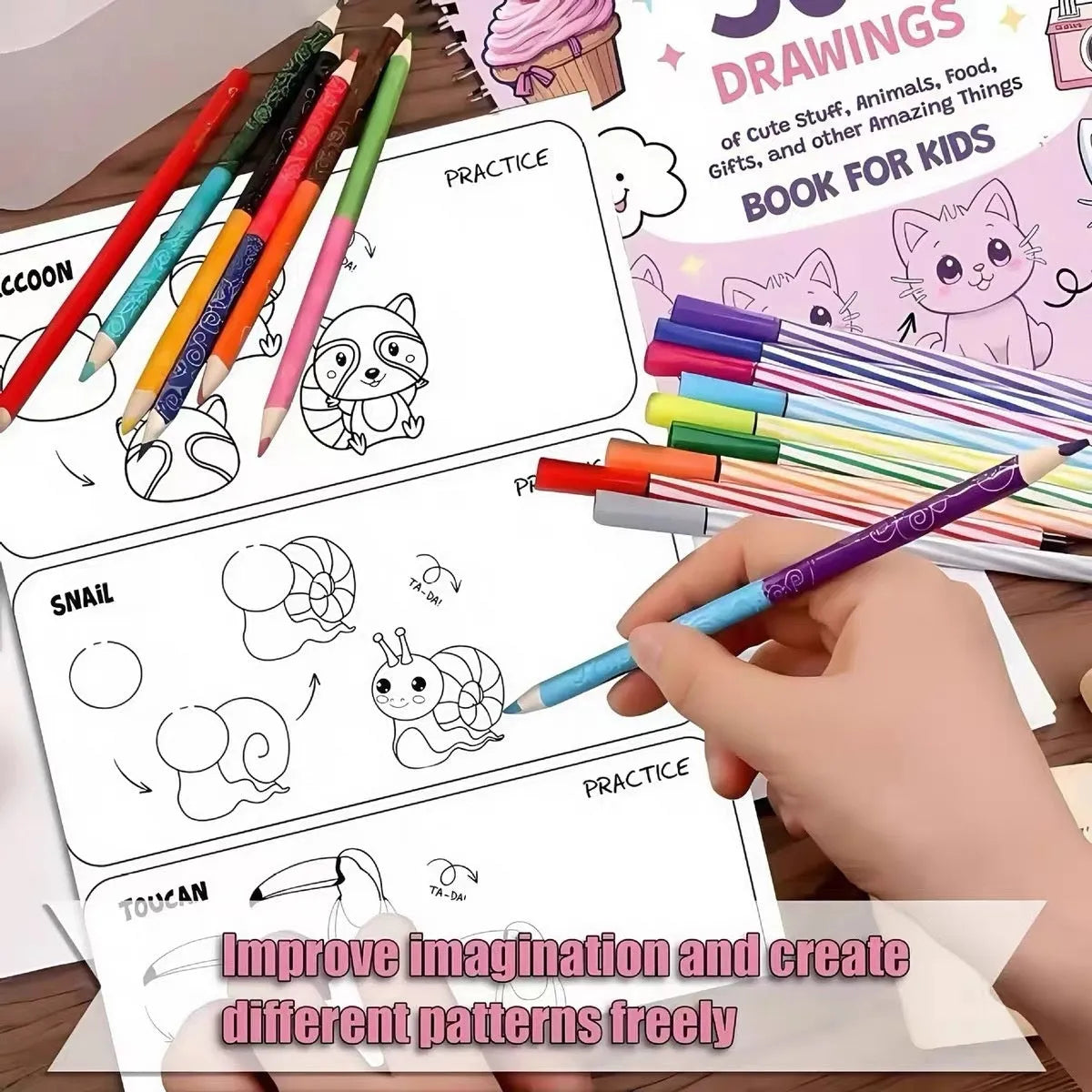 How To Draw Everything Painting Book with decomposition drawing guide on coated paper