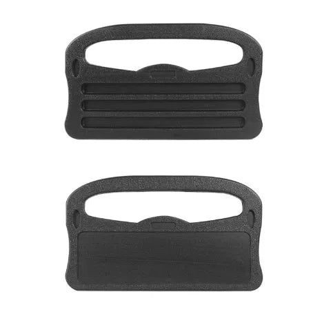 Black HDPE car steering wheel tray large size resting on a steering wheel with a laptop and cup of coffee