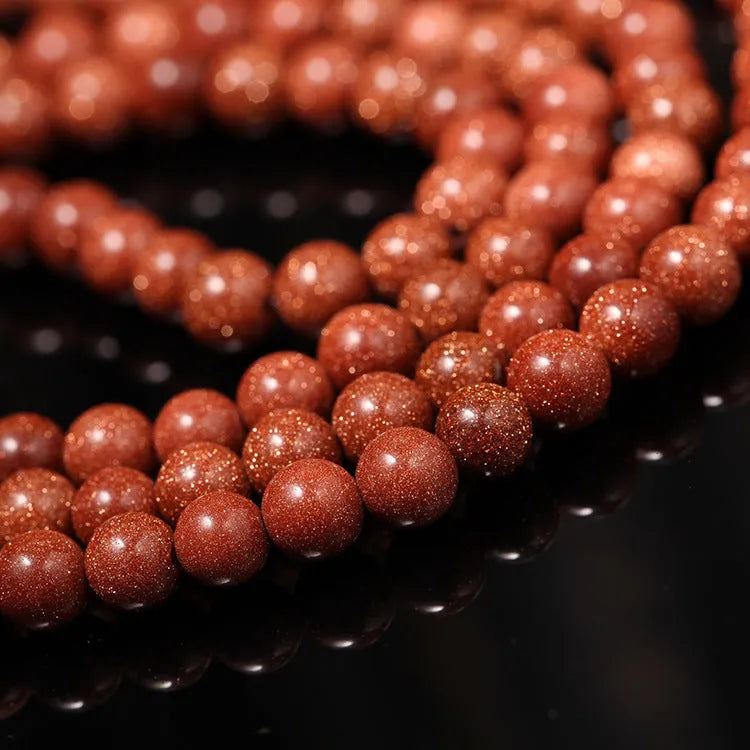 108 nugget sand six words mantra multi-circle bracelet with golden star stone and fu character