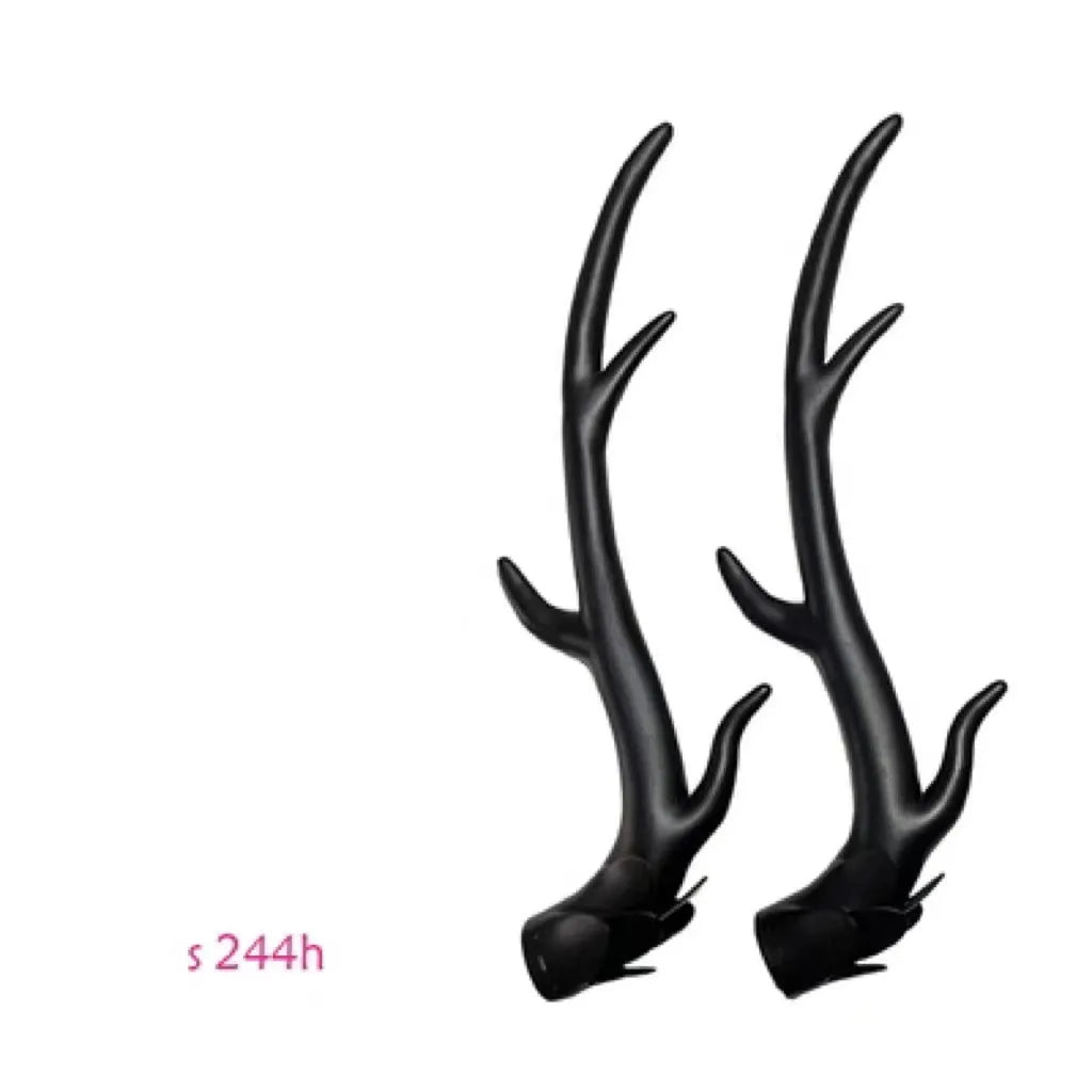 Resin dragon horn decorations for motorcycle helmets in black and red colour option