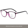 Women's ultra-light presbyopic glasses with multi-focus lenses in champagne box frame colour