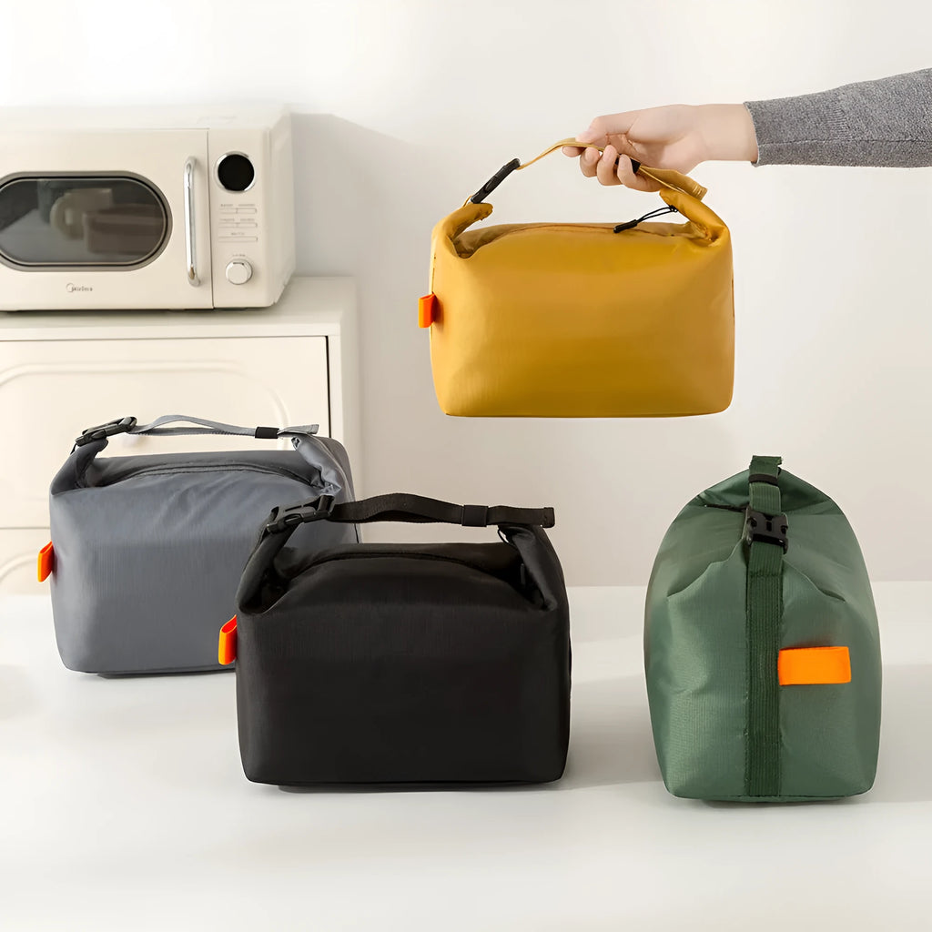 Japanese style insulated lunch bag in Army Green colour with Oxford cloth material