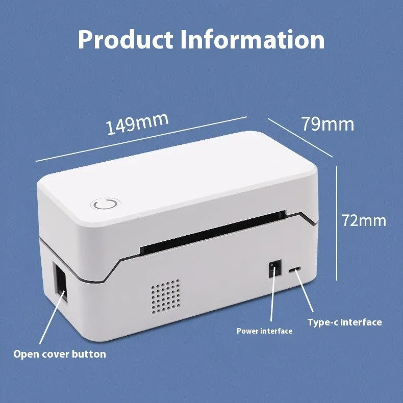 Compact thermal receipt printer with Bluetooth connectivity for retail order printing