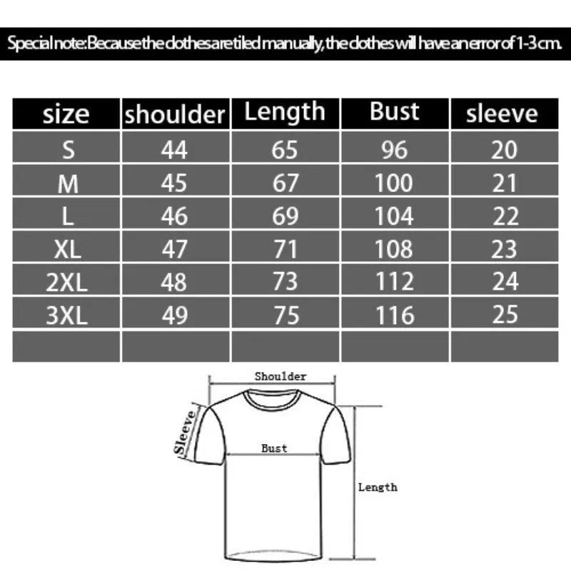 Men's black t-shirt with 3D digital printed cartoon pattern, loose fit short sleeve design
