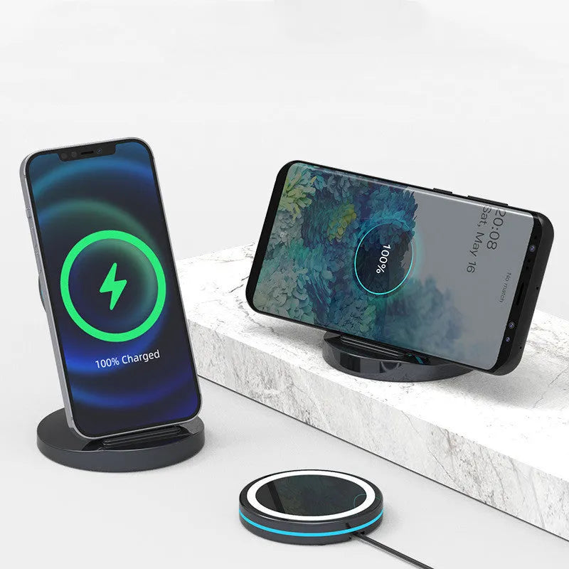 Folding magnetic wireless charger stand compatible with Apple iPhone 12