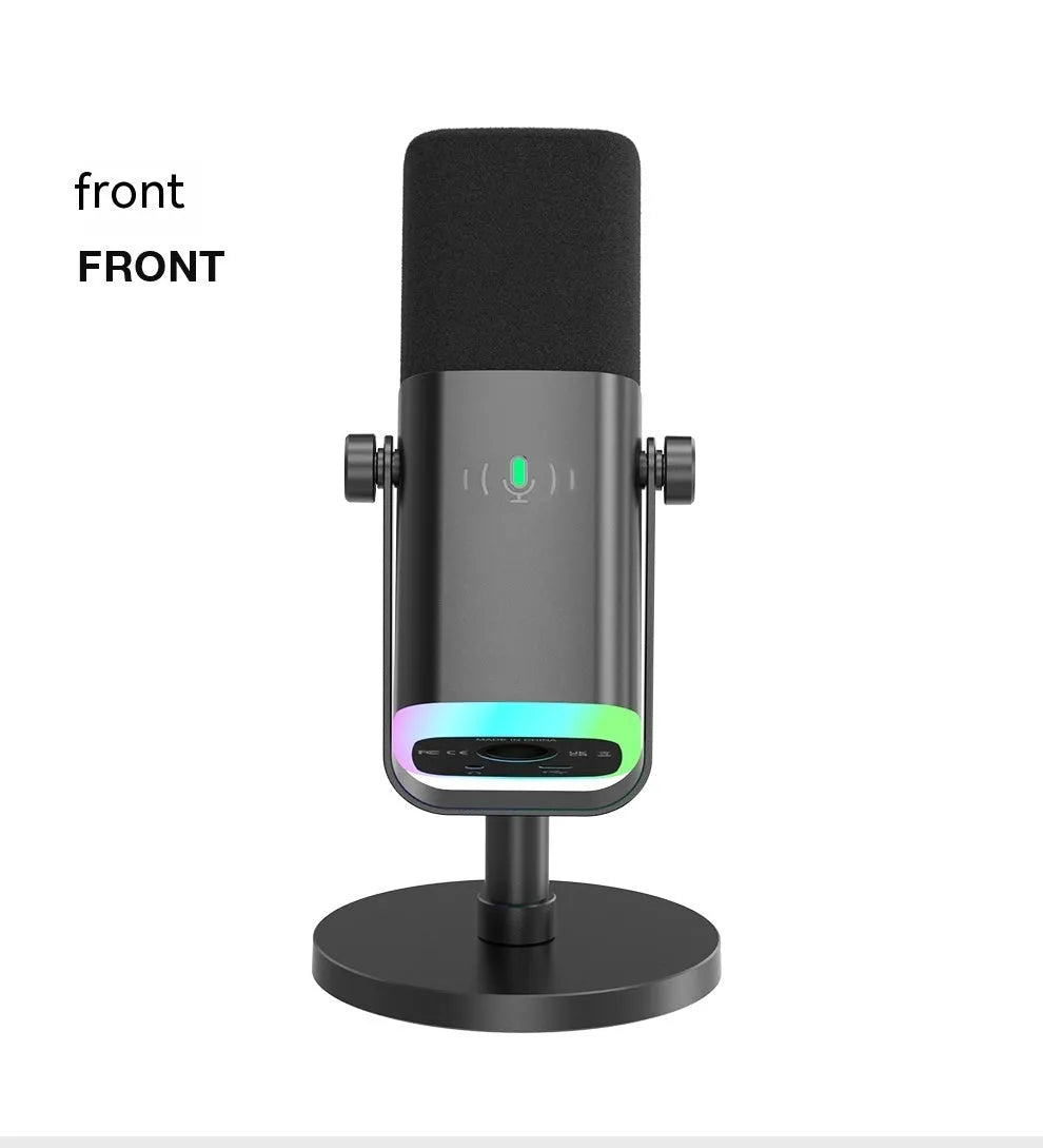 Dynamic noise reduction microphone in black colour with matching bracket and cables
