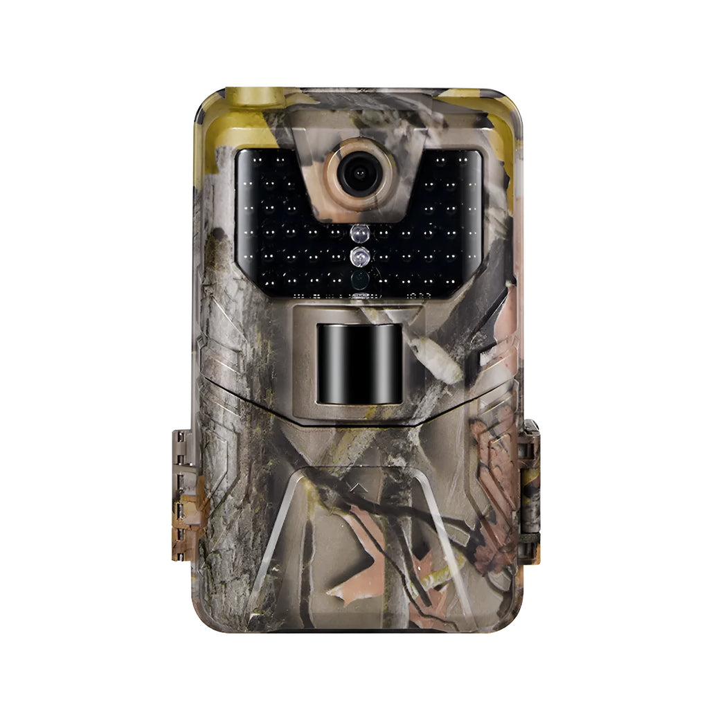 Camouflage outdoor Bluetooth hunting camera with 30MP and 42 infrared LEDs for night vision
