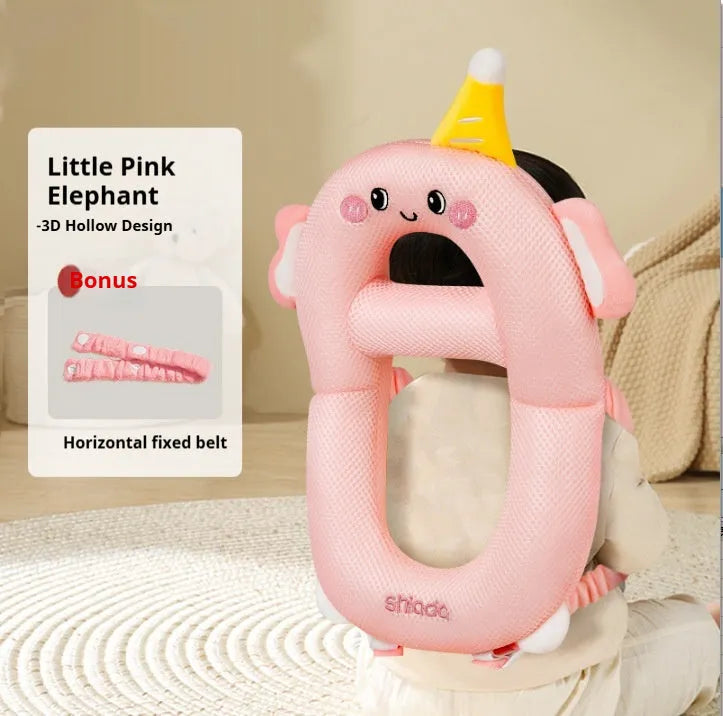 Baby cartoon anti-collision pillow with EPS expandable polystyrene particles, little dinosaur style, for toddler fall protection