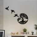 Black electroplated iron decorative wall hanging ornament modern simple style with iron strap for hanging