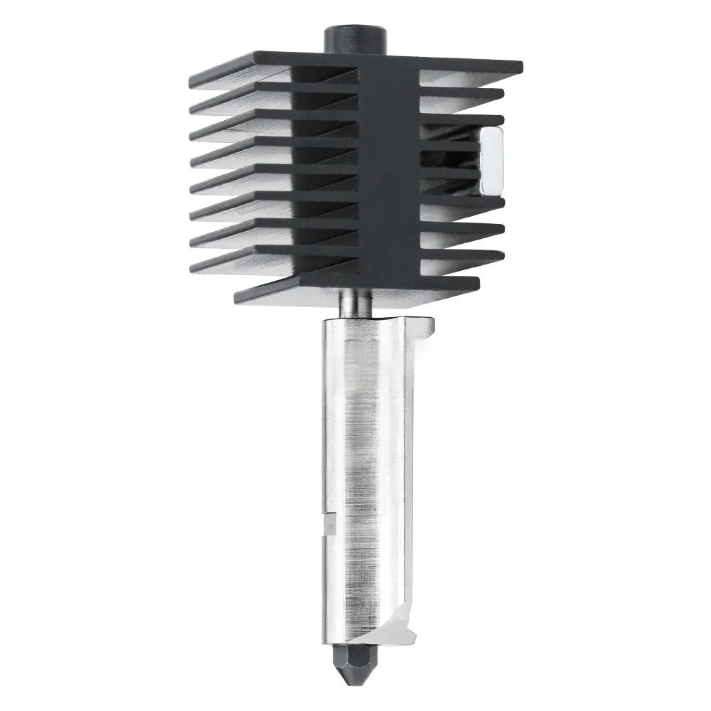 Hardened steel hot end assembly for A1 A1 Mini 3D printer with interchangeable nozzles and black silicone sleeve