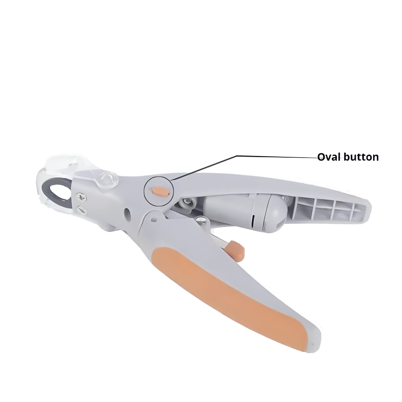 Pet nail clipper with LED light for dogs and cats, ABS plastic body, size 14.5 x 9 x 2.8 cm