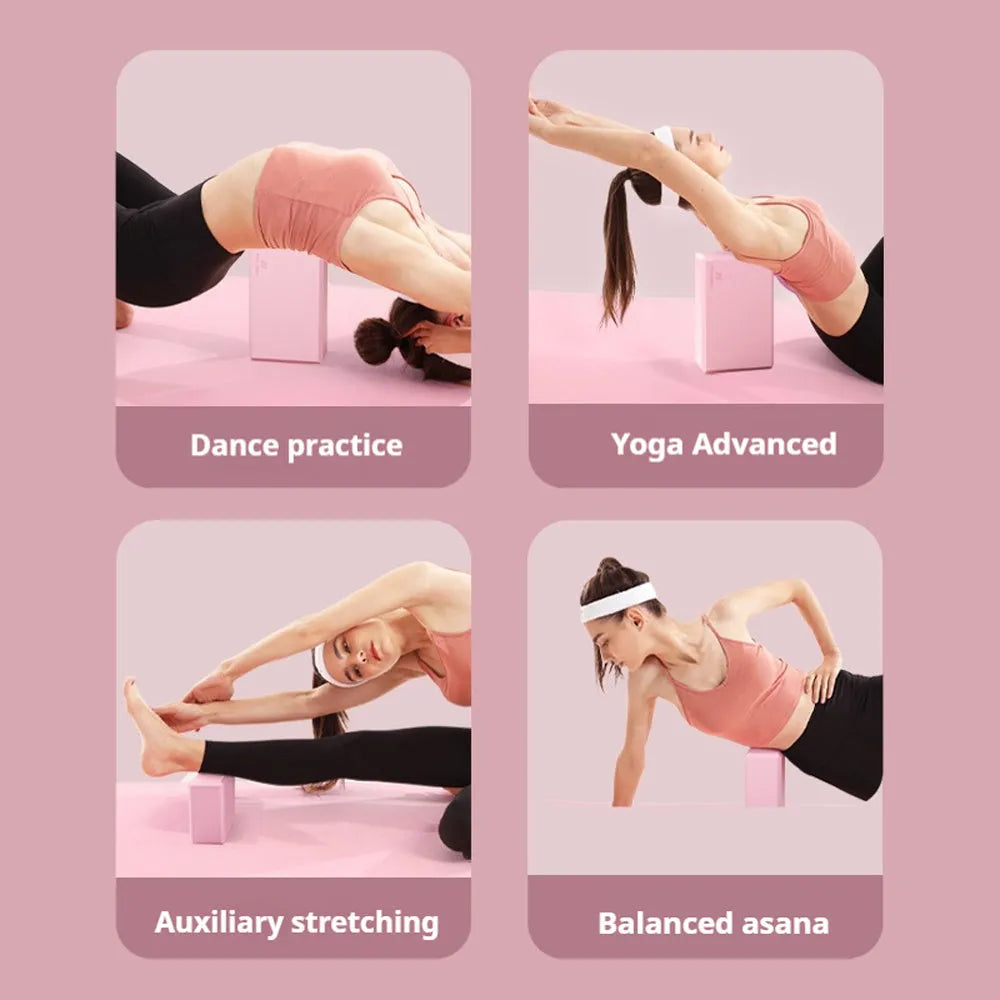 Solid-colour high-density EVA foam yoga block for exercise support