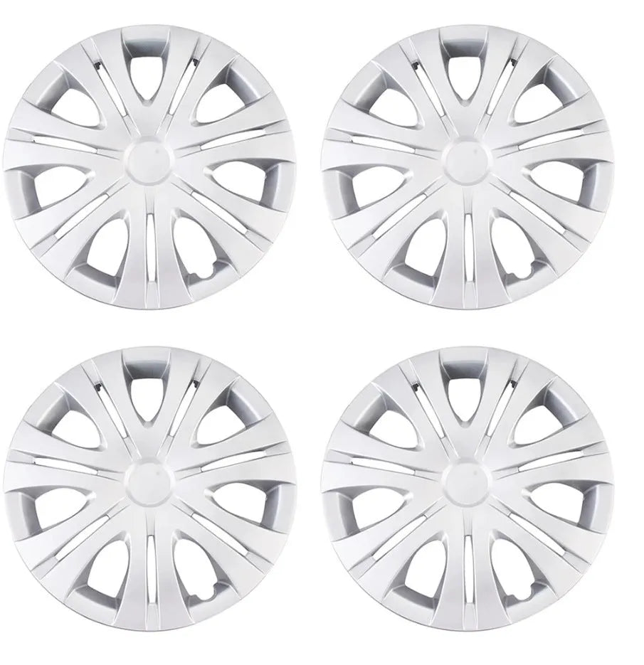 Universal ABS plastic wheel hub cover in black, silver, and electroplating monochrome finishes for car decoration.