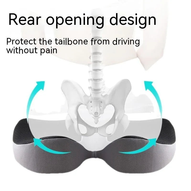 Curved bevel seat cushion for tailbone and anal support in solid colour options.