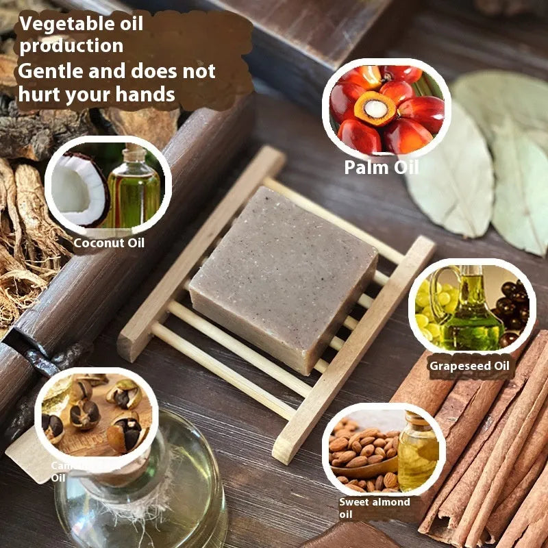 Nine Grass Shampoo Soap 72g silicone oil-free cold process bar