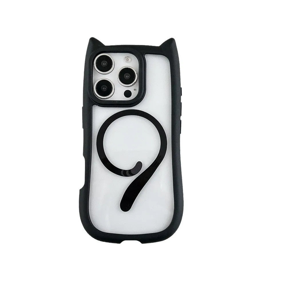 Transparent acrylic TPU phone case for iPhone 17 series showing two-in-one design