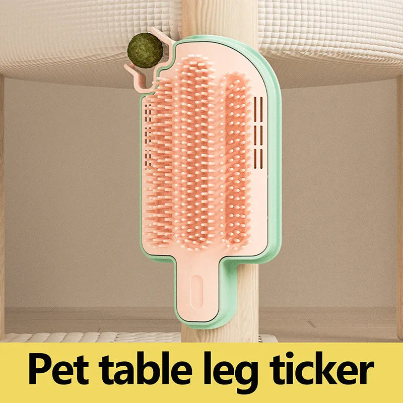 Ice cream shaped cat itch remover toy made of PP material for self grooming and massage
