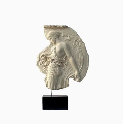 Wine goddess resin sculpture ornament 35cm tall on a shelf
