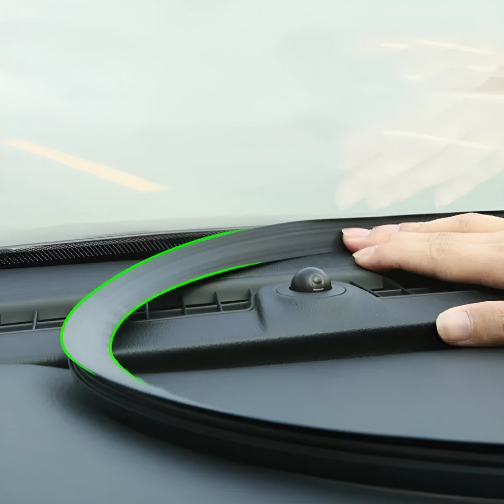 Car dashboard soundproof seal strip for Outlander, 1.6 m high quality silicone, double-sided six-card slot