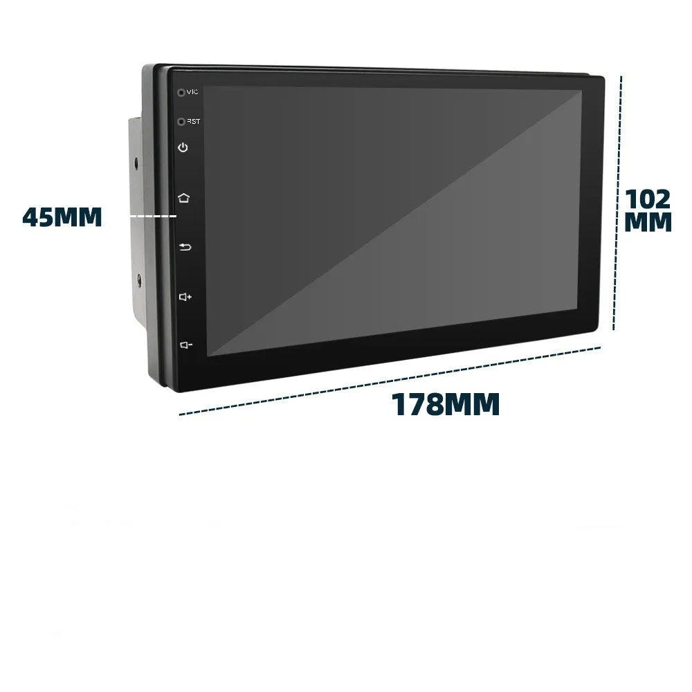 Black universal 7 inch CarPlay GPS navigation system with radio functions for vehicles